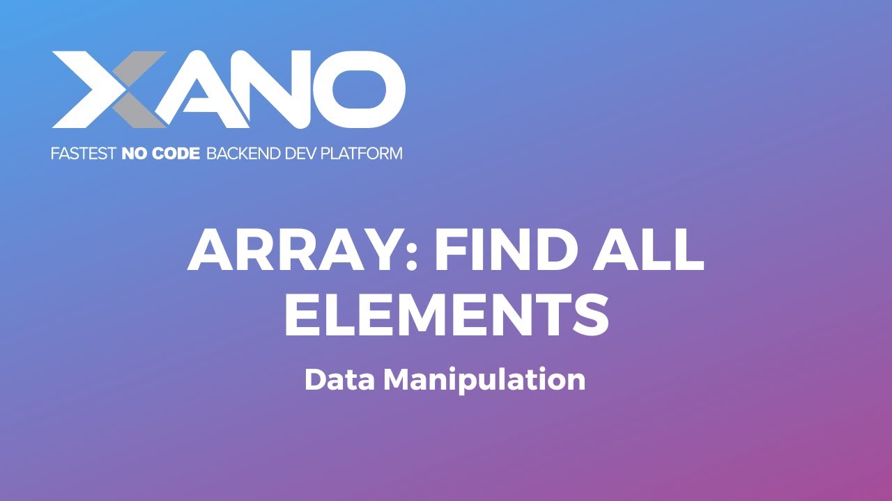 Array: Find All Elements
