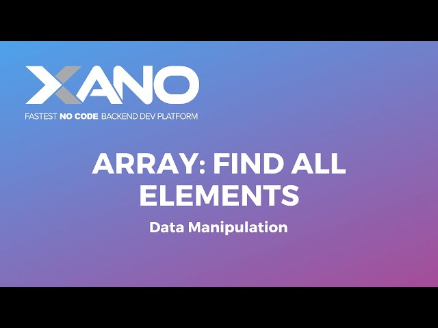 Array: Find All Elements