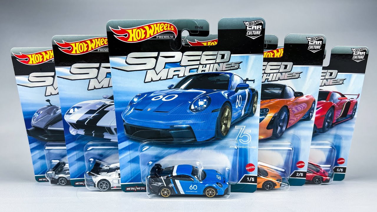 Hot Wheels Premium 2023 Car Culture Speed Machines 5-Car Set - A Case, 1:64 Scale Diecast