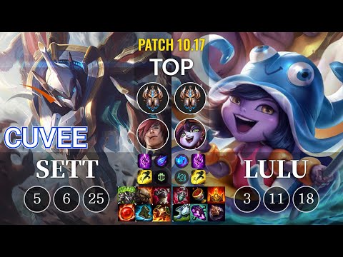 HLE CuVee Sett vs Lulu Top - KR Patch 10.17