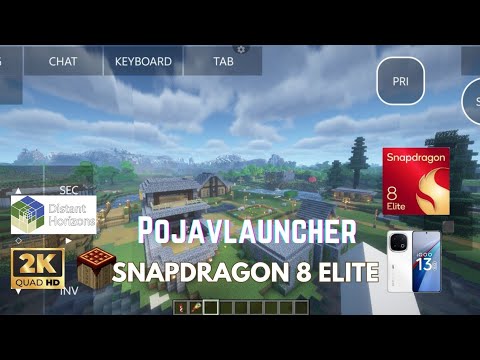 Distant Horizon + BSL Shader on PojavLauncher | Snapdragon 8 Elite | iQOO 13 Gameplay