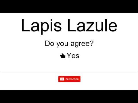 How to Pronounce / How to Say: Lapis Lazule