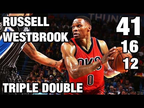 Russell Westbrook Another Triple Double! 41 Points, 16 Assists, 12 Rebounds
