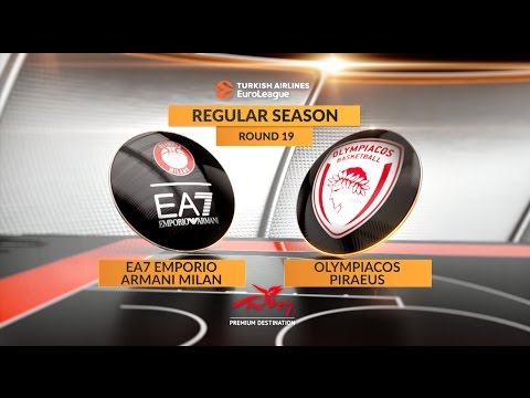 EuroLeague Highlights RS Round 19: EA7 Emporio Armani Milan 99-83 Olympiacos Piraeus