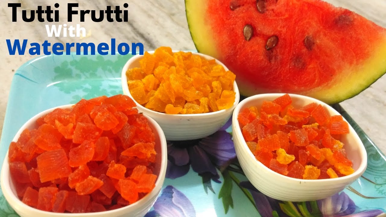 Tutti frutti with Watermelon || Tutti frutti recipe from watermelon peel