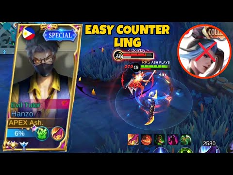 The best way to counter Ling, do this trick ( Hanzo user must watch this video) - mlbb