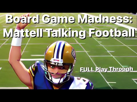 Board Game Madness: Talking Football Game Mattel 1971 *Full Play Through*