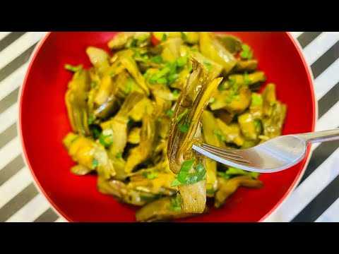 Carciofi trifolati. Contorno gustosissimo e ottimo condimento per pasta, pizza, torte salate ecc.