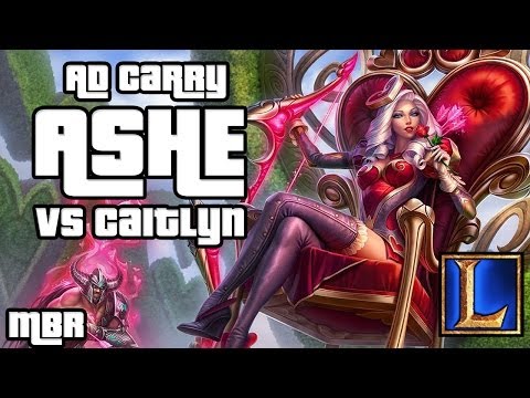 HeartSeeker Ashe Vs Caitlyn - Season 4 League of Legends Gameplay - HD