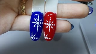 Nail art tutorial fiocchi di neve ❄️❄️❄️