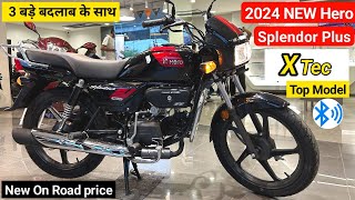 Ye Hai All New 2024 Hero Splendor Plus Xtec OBD-2 Detailed Review | All Model On Road price features