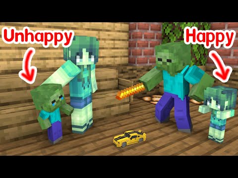 Unhappy and Happy - Baby Zombie - Minecraft Animation