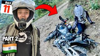 11🇮🇳 She Keeps Crashing Her Bike in Remote India 😱🇮🇳 (Part 2)