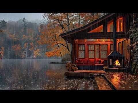 Lakeside House with Autumn Rainy Day Will Make You Feel Calm and Sall Asleep Soundly
