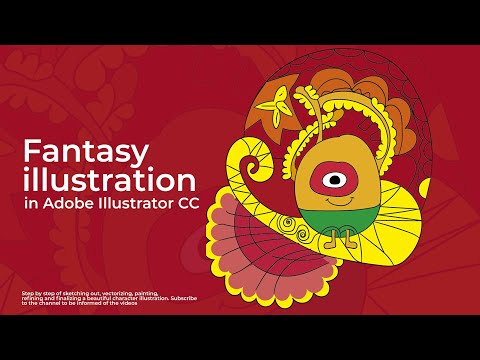 Fantasy illustration in Adobe Illustrator CC - Speed art process