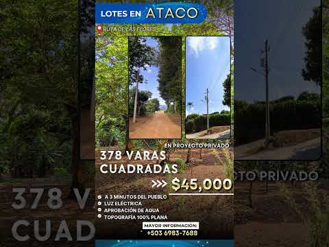 Terreno de 758.13 varas cuadradas en Concepción de Ataco, El Salvador | Precio $45,000