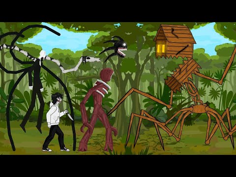 The Figure , Screech DOORS 👁️ Slender Man , Jeff , Long Horse Vs House Head Trevor Henderson - DC2