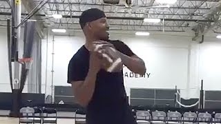 Jamie Foxx Drains Half Court Shot With Football by Obsev Sports