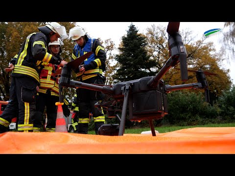 Feuerwehr übte den Drohnen-Großeinsatz