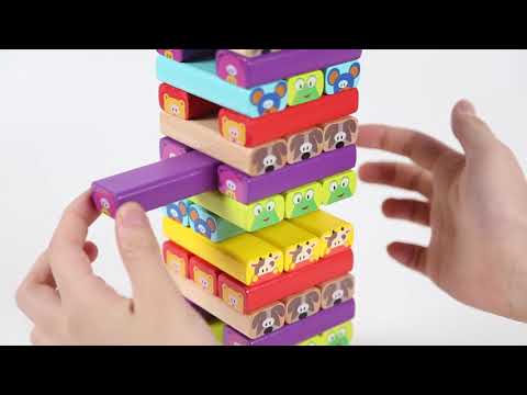 Fun Animal Wooden Stacking Board Game