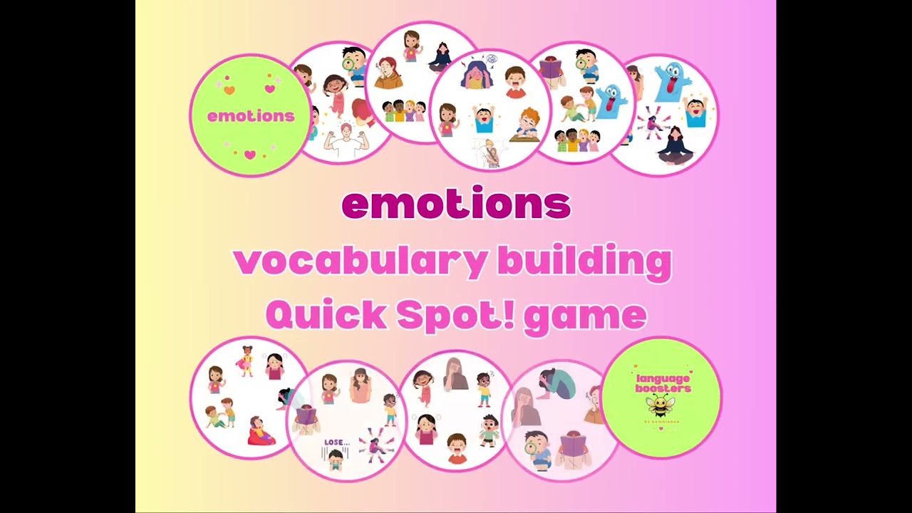 Quick Spot! Emotions Vocabulary Game | Printable Feelings Matching Game for Kids