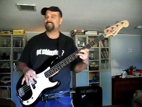 Malignant Narcissism cover RUSH S&A Fender Squire P Bass demo