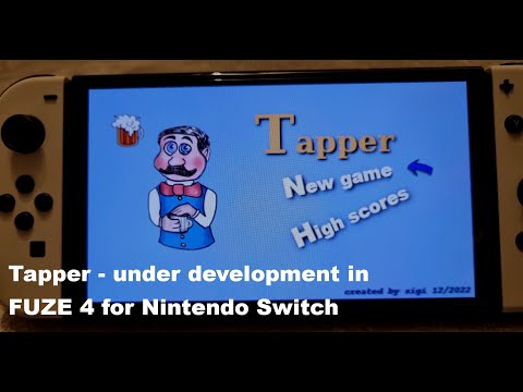 Tapper port of very old game in FUZE 4 for Nintendo Switch - under development