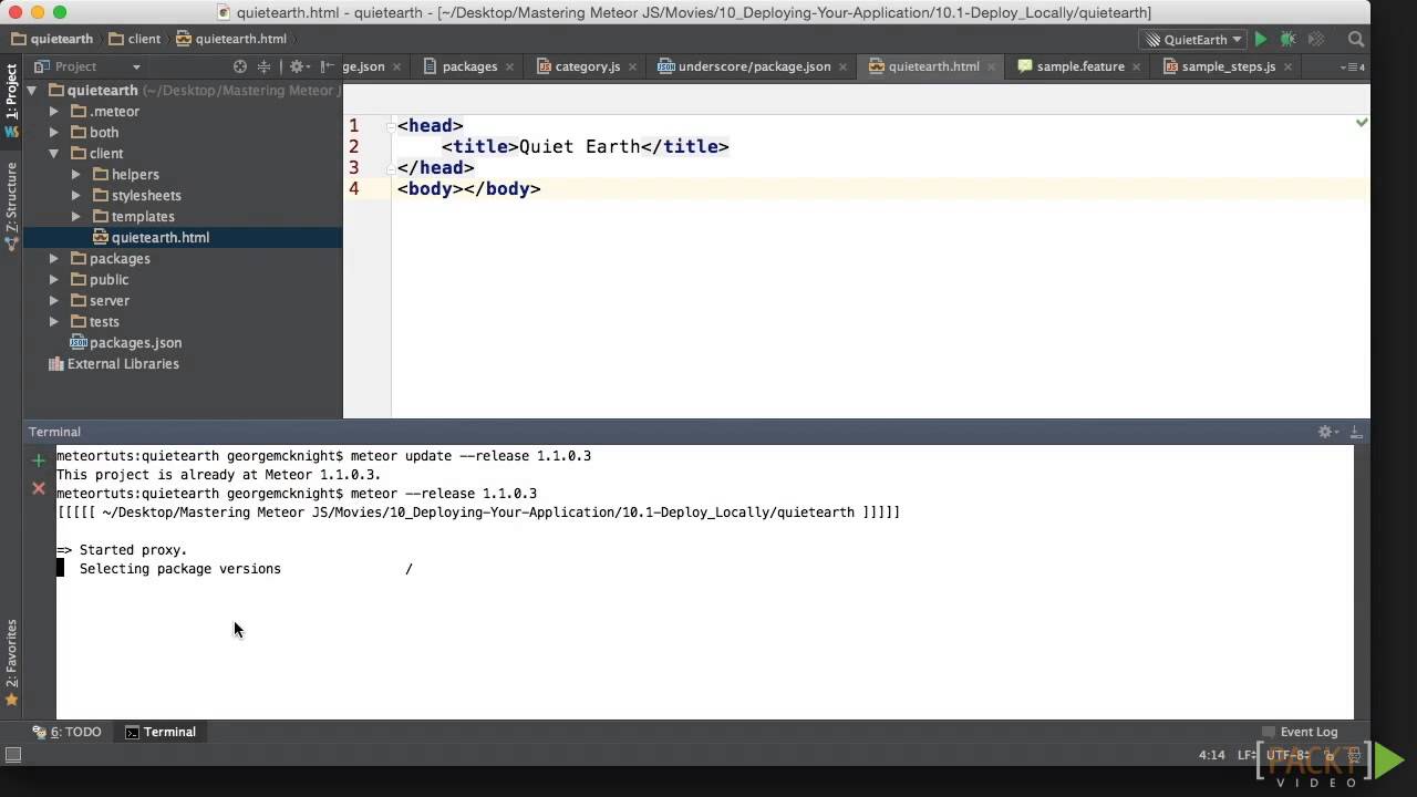 Mastering Meteor JavaScript: Deploying Locally | packtpub.com