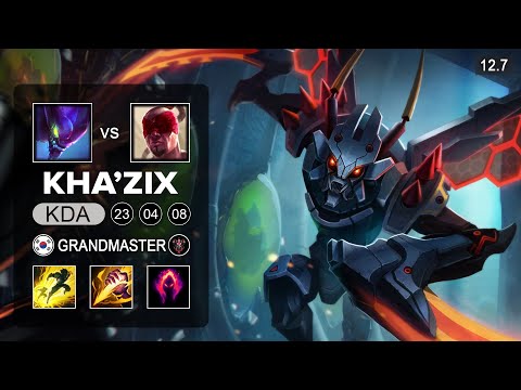 Kha'Zix vs Lee Sin Jungle - KR Grandmaster - Patch 12.7 Season12