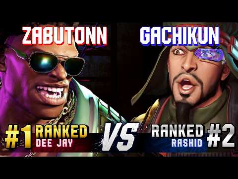 SF6 ▰ ZABUTONN (#1 Ranked Dee Jay) vs GACHIKUN (#2 Ranked Rashid) ▰ High Level Gameplay