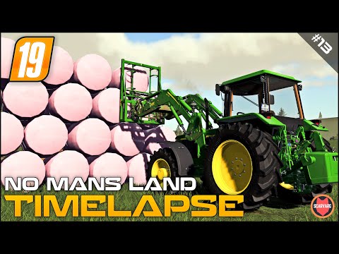 SELLING SILAGE BALES, HARVESTING OAT, BALING STRAW ⭐ FS19 Timelapse No Man's Land