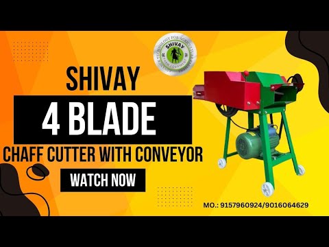 Electric motor straw shivay 4 blade chaff cutter, 3 hp, 800 ...