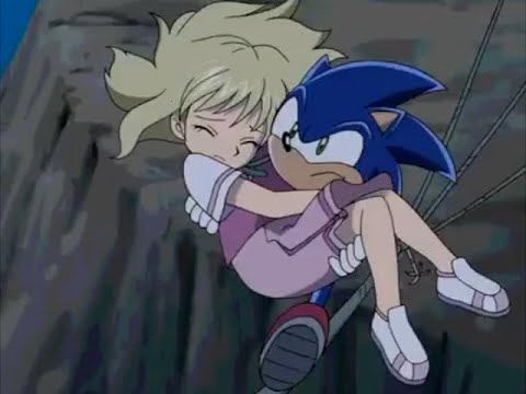 Sonic X Comparison: Sonic & Helen Escape The Soldiers By Helicopter (Japanese VS English)