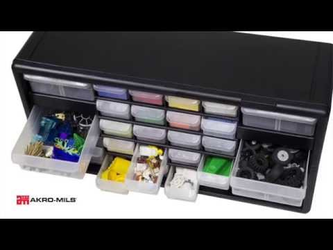 Akro-mils plastic storage cabinets