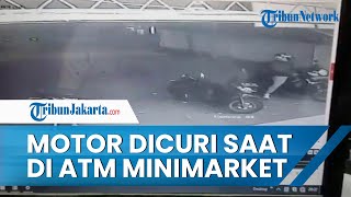 Seorang Remaja Jadi Korban Pencurian Motor saat Ambil Uang di ATM Sebuah Minimarket, Terekam CCTV