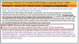 Achieving a Grade 9 / A* for Q2d CIE 0990 / 0500 IGCSE English Language Paper 1