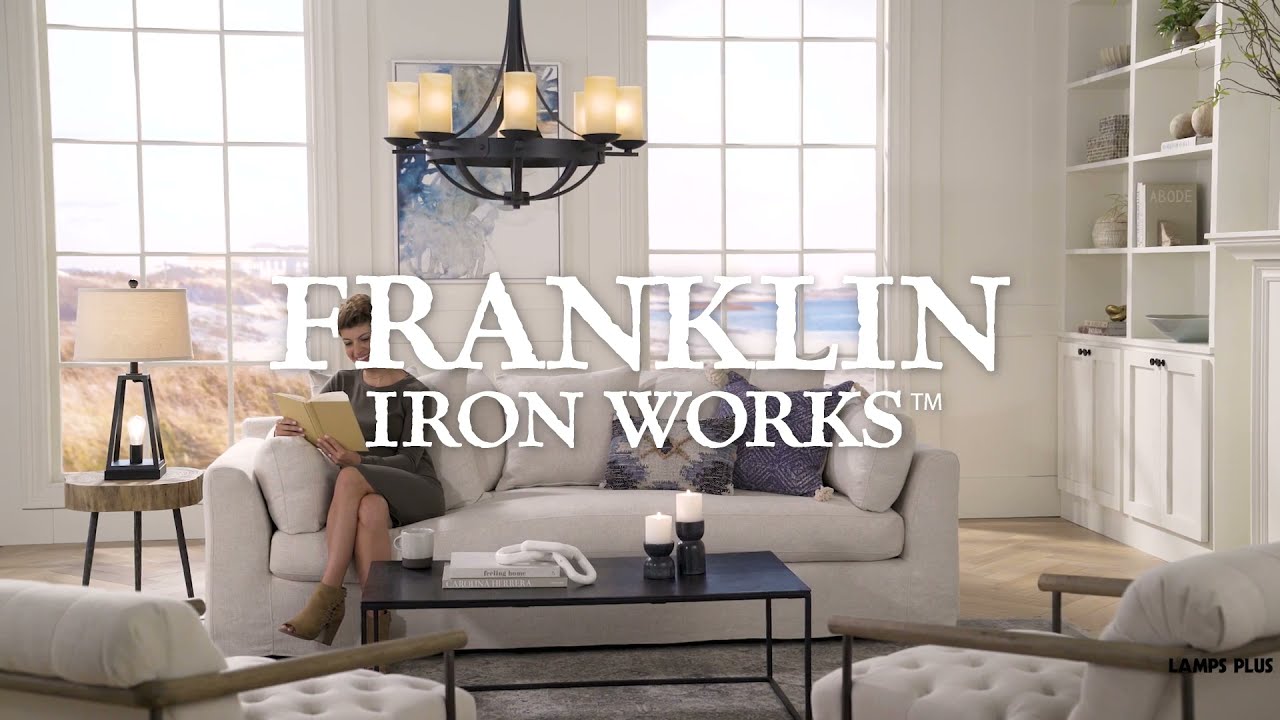 Video1 of Franklin Iron Works Sperry 28" Bronze Bowl and Scavo Glass Chandelier