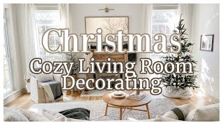 CHRISTMAS DECORATING 2022 | LIVING ROOM DECORATE WITH ME | COZY DECORATING INSPIRATION