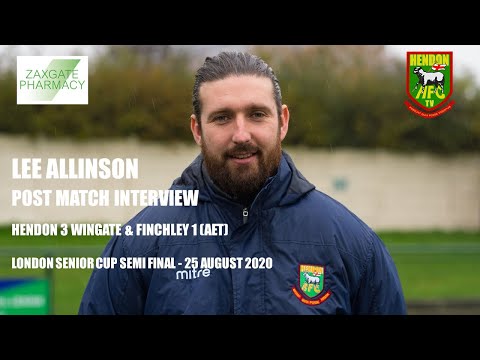 Lee Allinson post match v Wingate & Finchley