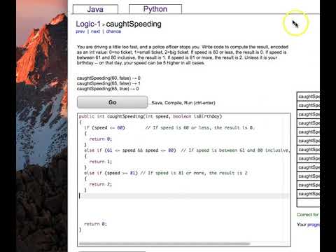 Java Codingbat Logic 1 Caughtspeeding