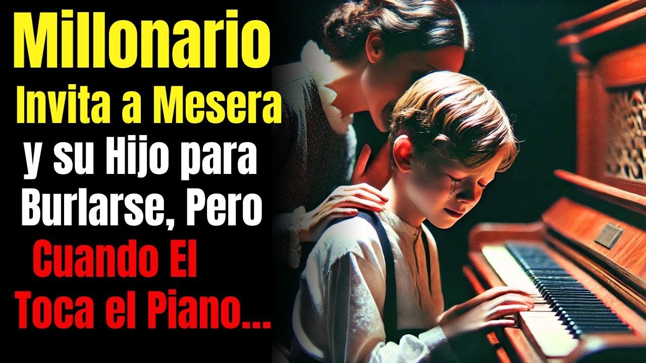 Millonario Invita a Mesera y su Hijo para Burlarse, Pero Cuando Ella Toca el Piano…
