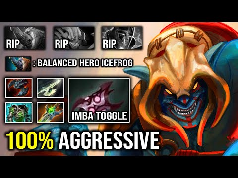 100% Aggressive Mid Huskar 16Min Ultrakills + Max Berserker HP Imba Armlet Toggle Deleted All DotA 2