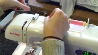 How to wind a bobbin and thread a Janome DC3050 sewing machine