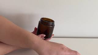 Amber Pharmacist Glass Jar with Black Lid 100ml