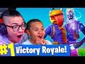 NEW SKINS ARE INSANE AND UNSTOPPABLE 9 YEAR OLD BROTHER CARRIES THE SQUAD FORTNITE BATTLE ROYALE