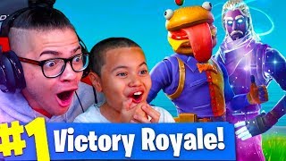*NEW* SKINS ARE INSANE AND UNSTOPPABLE! 9 YEAR OLD BROTHER CARRIES THE SQUAD? FORTNITE BATTLE ROYALE