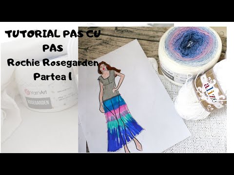 Rochie Rosegarden tricotata-Tutorial pas cu pas- partea 1