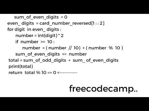 Lmplementing The Luhn Algorithm Python Beta Certification Step 32