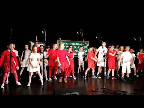 Ore , ore przeplatanka w sercu gore - ŁKS Łódź, śpiewają uczniowie z 46 SP w Łodzi.