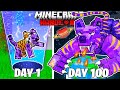 I Survived 100 Days As A COSMIC TIGER In HARDCORE Minecraft